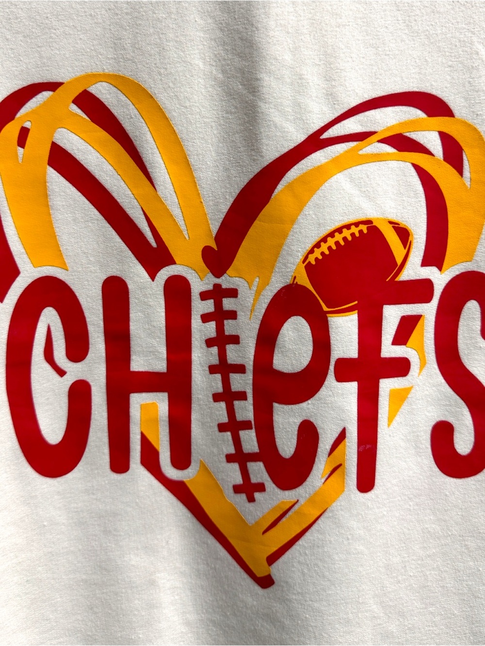 Chiefs Swiftie Heart Sweatshirt Kansas City Taylor Swift Inspired M - Picture 5 of 10